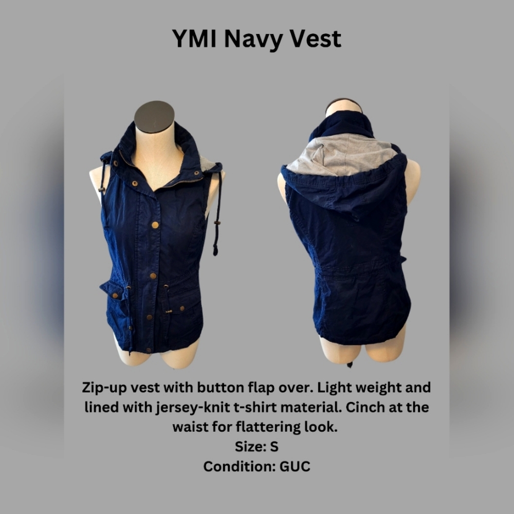 YMI Navy Vest
